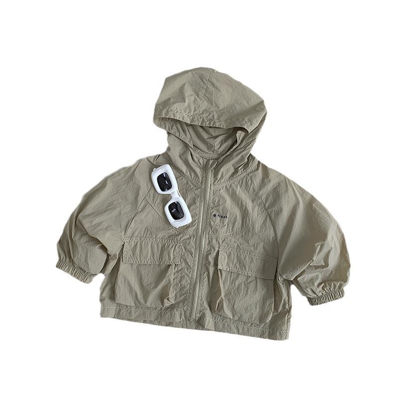 Kinder Sommer Sonnenschutzjacke - Leicht, Modisch Koreanischer Stil für Jungen und Mädchen, Baby Oberbekleidung, Klimaanlagen-Cardigan.
