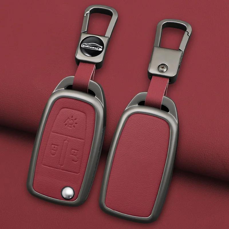Zinc Alloy 3 Buttons Folding Car Key Cover Protector Case for DAF 106 CF Euro 6 2022 XG XF Flip Remote Keychain Truck Accessorie