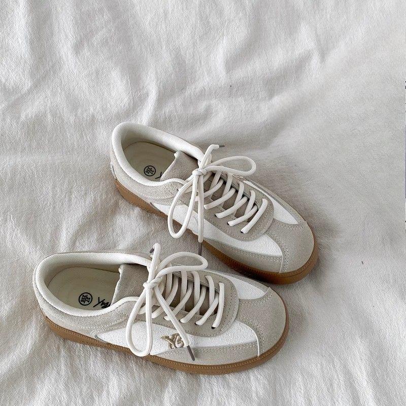 New Retro German Training Women's Shoes with Lace-up Sports Thick-soled Casual Fashion Shoes