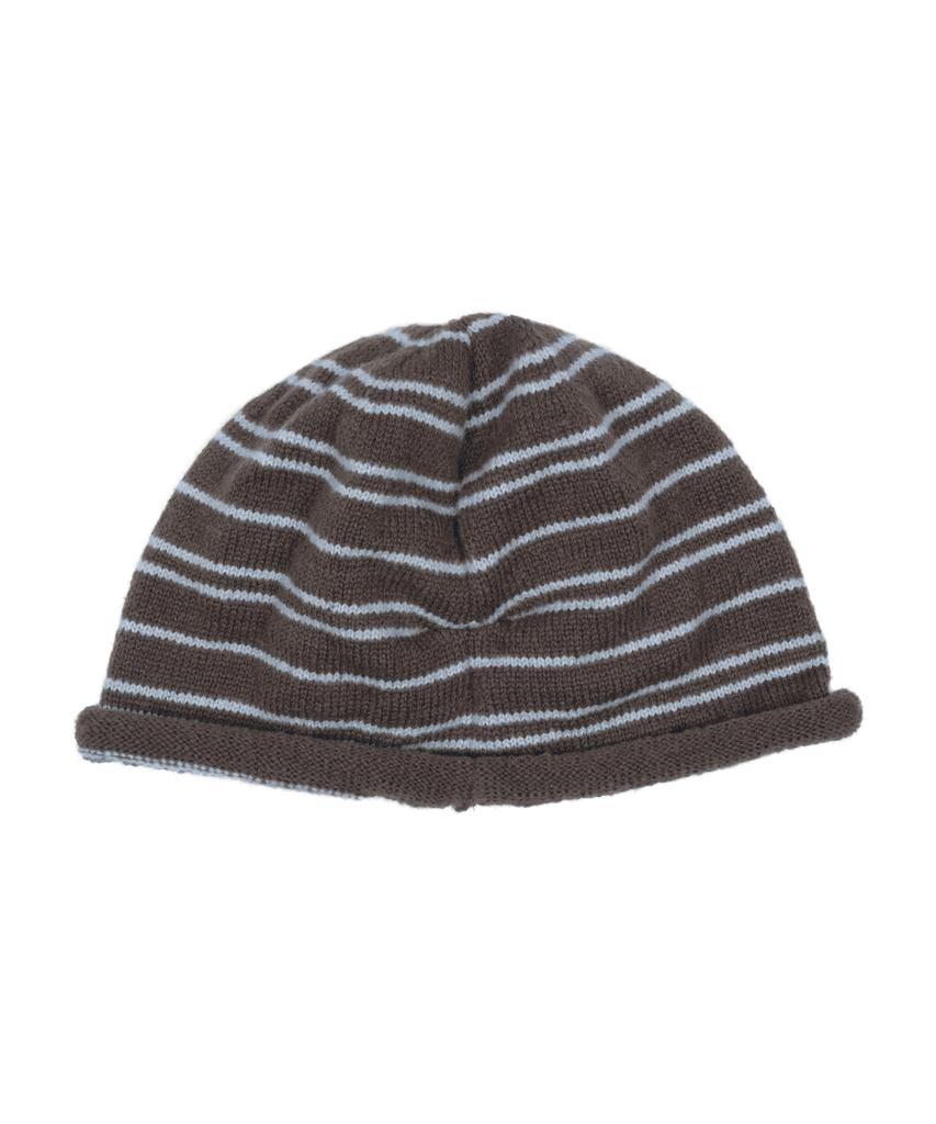 THE COLDEST MOMENT Tcm Stripe Bottle Beanie (Brown/Blue)