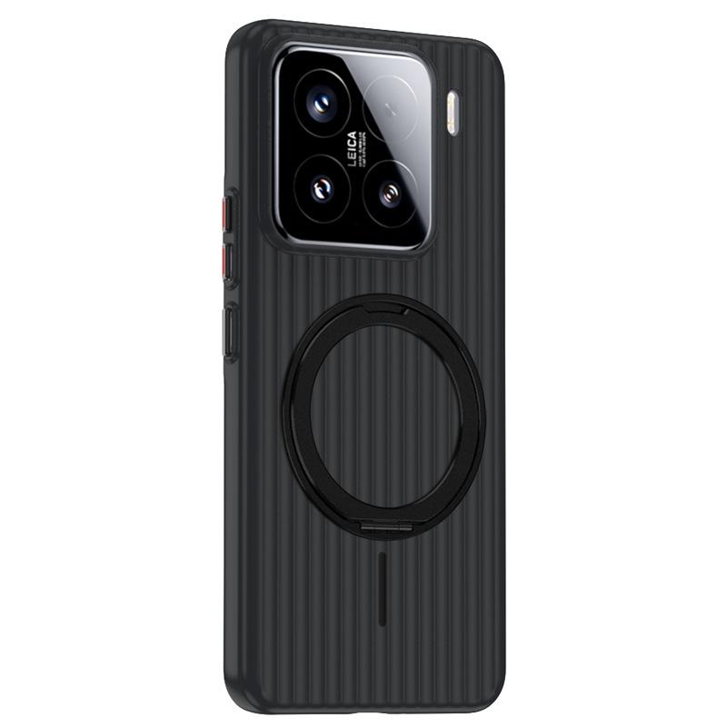 Applicable to Xiaomi 17promax corrugated magnetic suction bracket mobile phone case 15ultra skin-sensitive UV excimer high-end hard