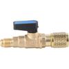 Air Conditioner Ball Valve 1/4 Inch SAE Adapter R22 Air Conditioning Liquid Hose Valve Straight Shut Off Valve for HVAC AC Automotive Service Tools