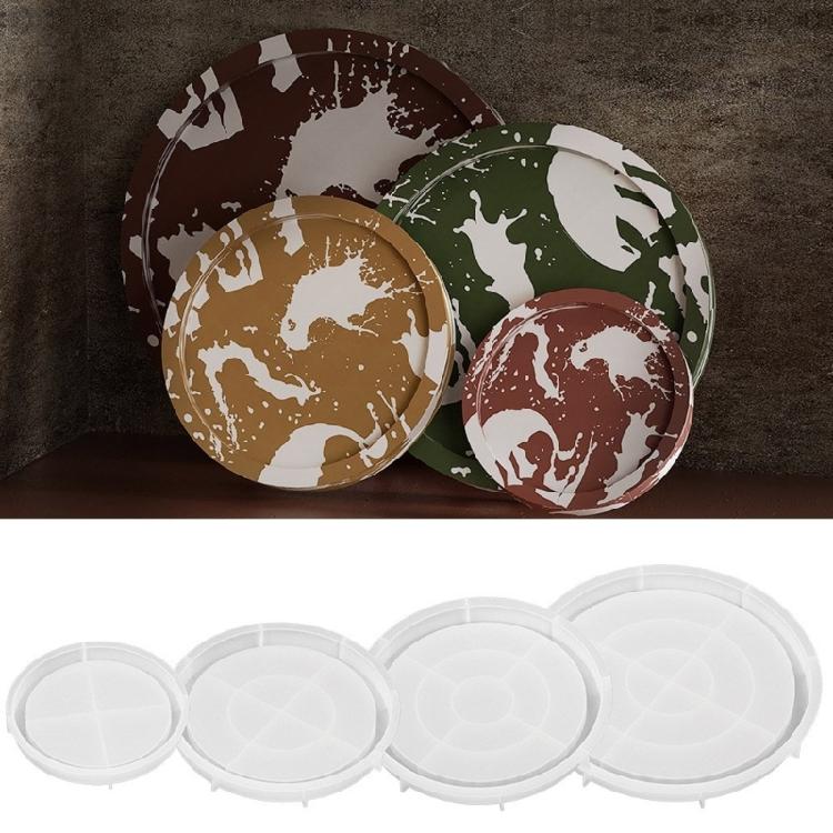 Silicone Tray Molds Epoxy Resin Molds Round Fruit Dish Moulds Silicone Material
