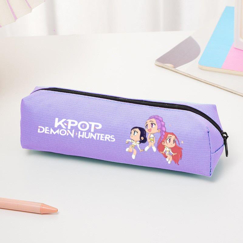 K-pop Demon Hunter Girl Group Cartoon Pencil Case - Oxford Cloth Stationery Bag for Primary Students