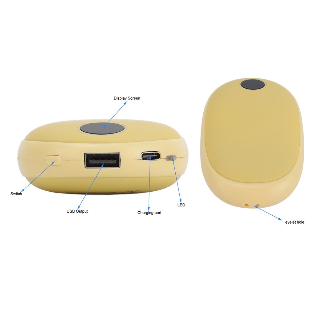 Electronic Hand Warmer Adjustable Temperature LCD Display Portable Rechargeable USB Mini Hand Warmer for Winter USB Hand Warmer