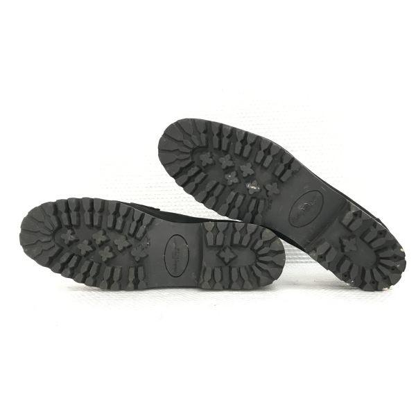 Salvatore Ferragamo SPORT Italy Suede Leather Loafer Slip-on 8.5D 26.0 Black Lug Sole Shoes(USED)