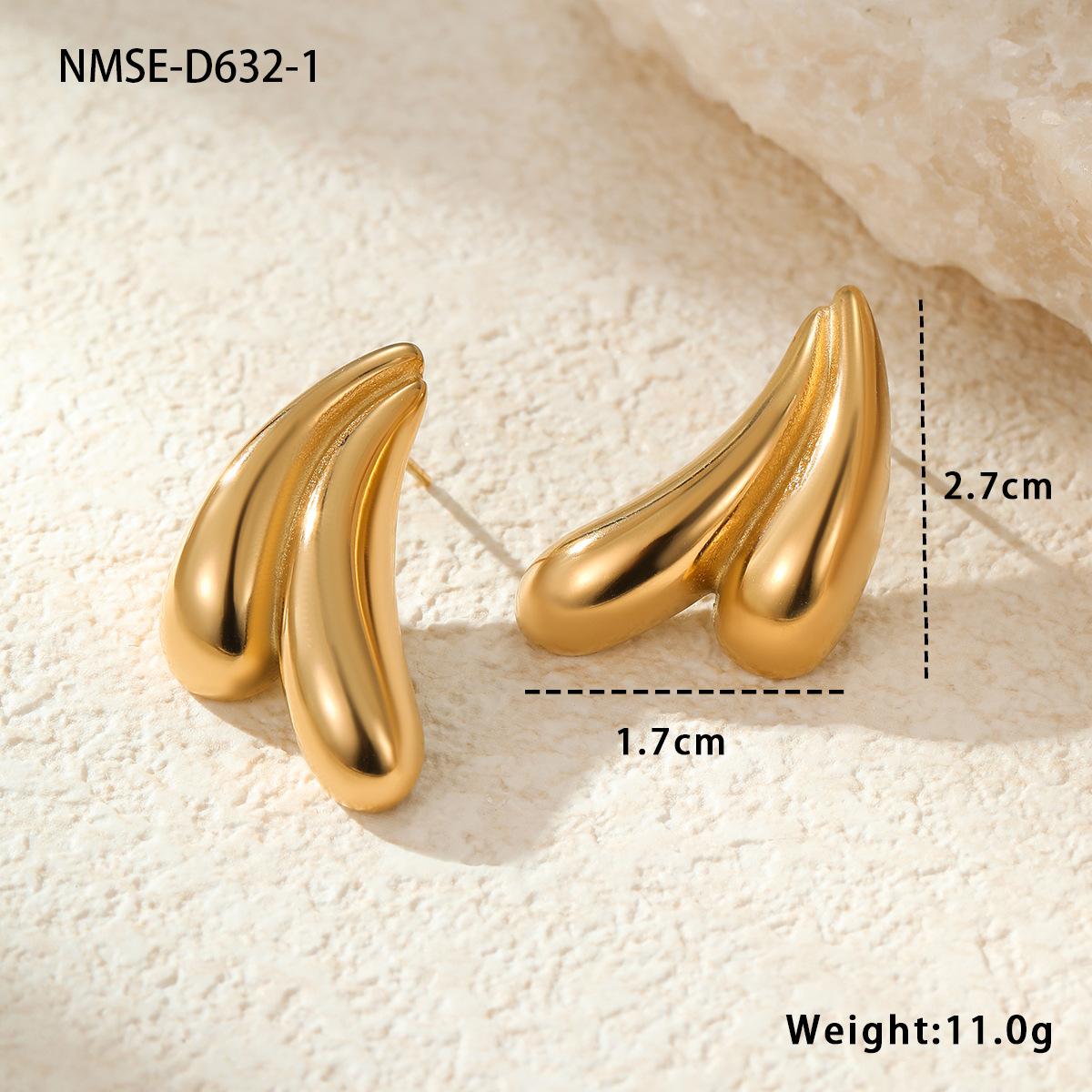 GEMCHIC Women s 18K Gold Plated Stainless Steel Heart Shaped Stud Earrings Minimalist Fashion Jewelry 18K