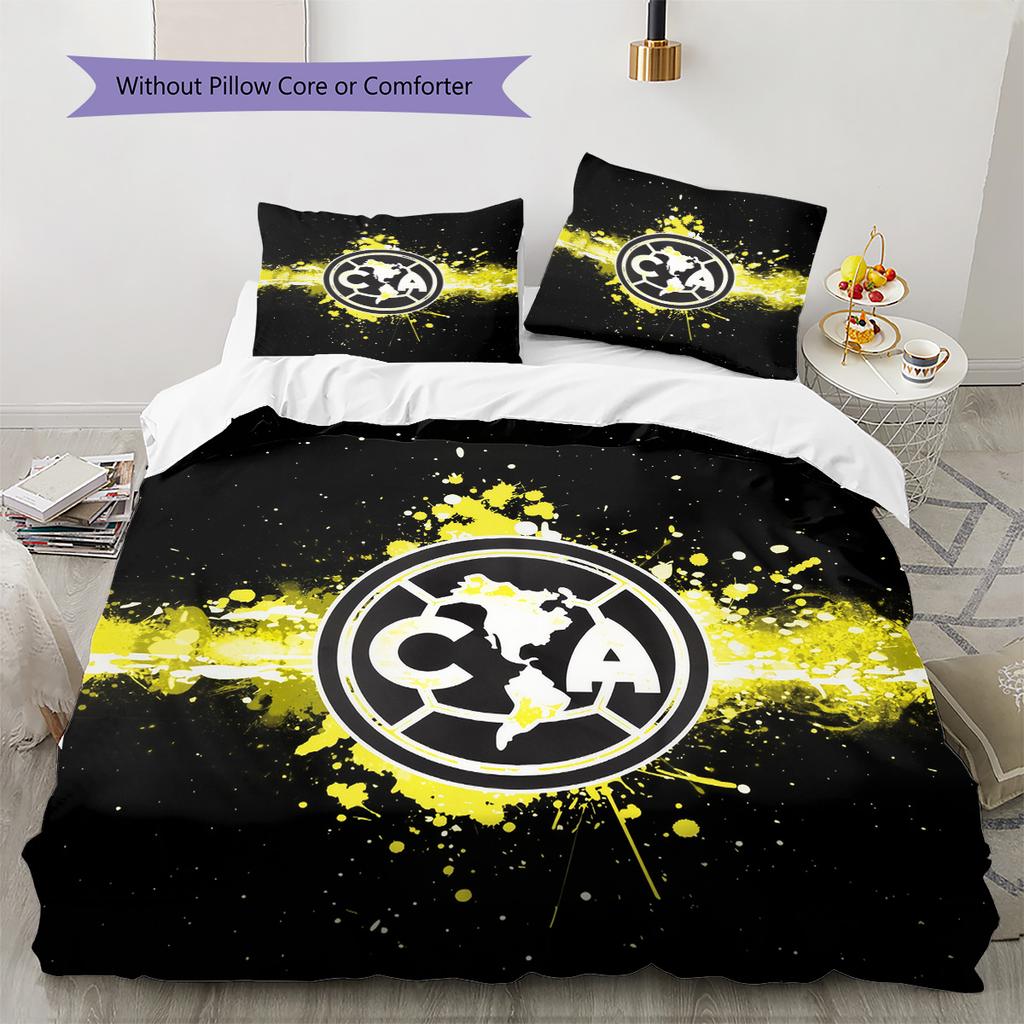 Club América Pattern Bedding Quilt Set Home Decoration Gift (1 * duvet cover + 2 * pillowcase without core)
