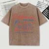 Holiday O'Neill Surf Supply Usa Washed T Shirt Men Summer Tops Trendy Loose Short Sleeve Unisex Soft Cotton Streetwear
