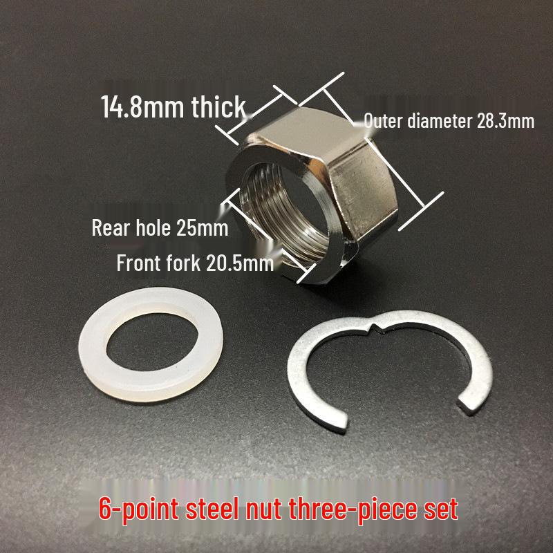 Stainless Steel Corrugated Pipe Nut: 4 Points, 6 Points, 1-Inch Water Heater Hose Connector