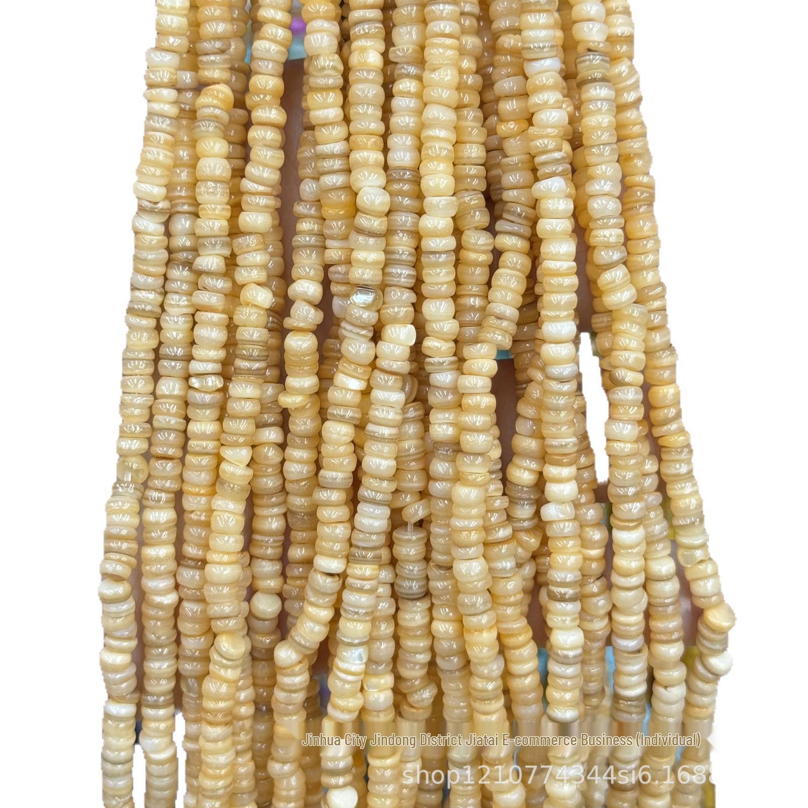 

4 мм Плоскі круглі намистини з прісноводних мушель (вільної форми) для DIY браслетів, виготовлення прикрас та аксесуарів для одягу Variant 18