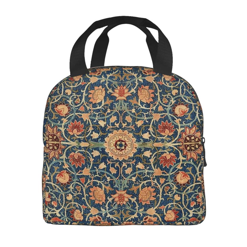 Holland Park William Morris Pattern Portable Lunch Boxes Waterproof Thermal Cooler Food Insulated Lunch Bag Kids School Children
