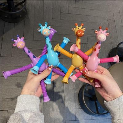 Детские игрушки-жирафы на присоске, рельефная телескопическая игрушка-жираф, сенсорные сильфоны, игрушки, антистрессовая игрушка, игрушка Kawaii