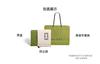 Gucci Double G Series Stitch-Sewn Double G Logo Zipper Closure Leather Document Bag/Handbag Women'S Beige