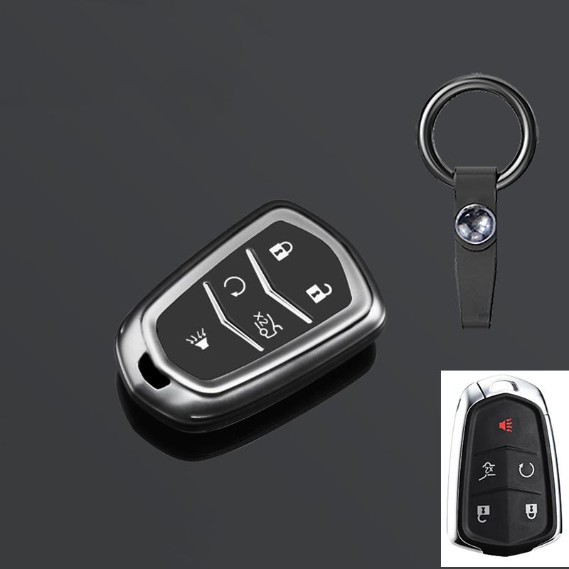 Autoschlüssel Hülle Gehäuse Abdeckung Für Cadillac Ats Ct6 Cts Dts Xt5 Escalade Esv Srx Sts Xts Elr 2014 - Fernbedienung Schlüsselhalter Schlüsselanhänger