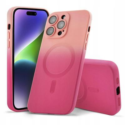 Case For Iphone 11 Pro Max Ombre Magsafe Reinforced Case Pink + Glass