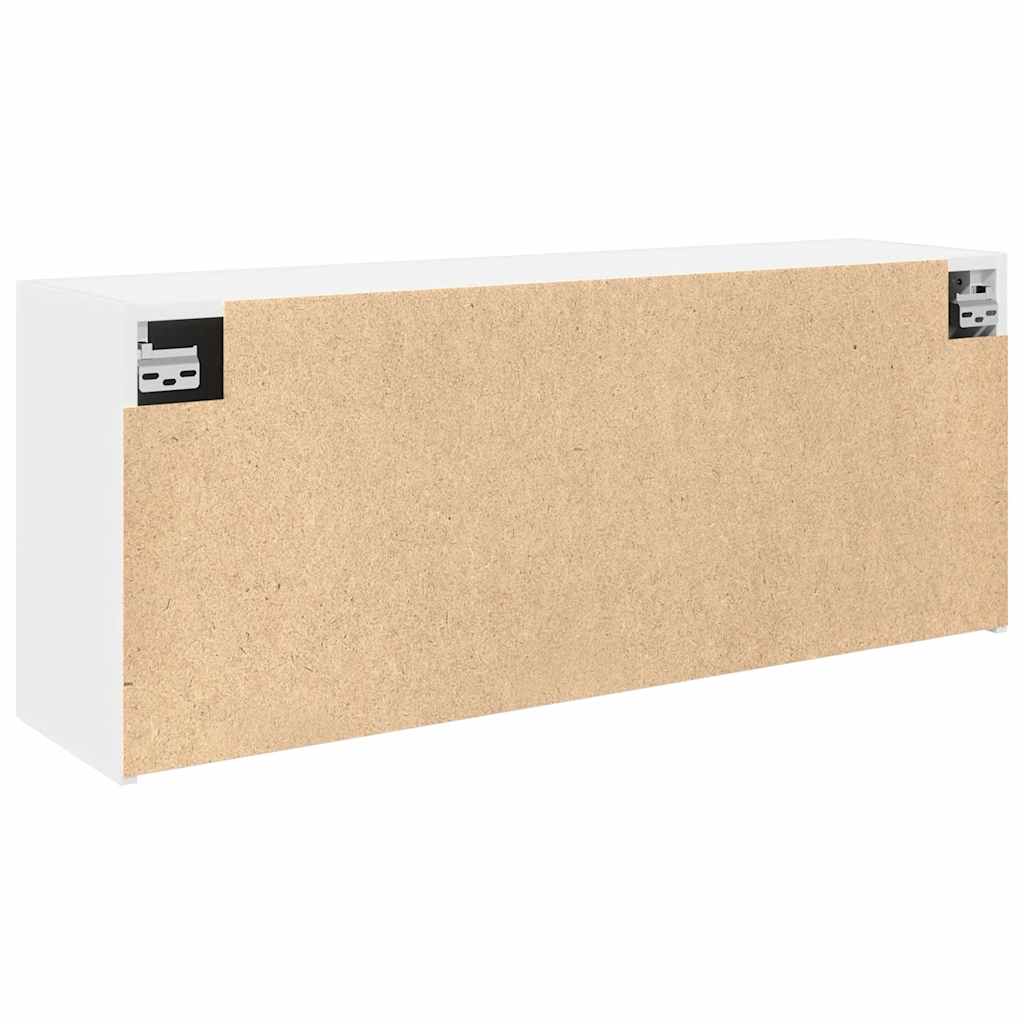 Biała szafka ścienna do łazienki 100 x 25 x 40 cm Płyta wiórowa