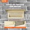 Through The Wall Drop Box 12.5x6.3x16.9" Mailbox with Code Lock Beige