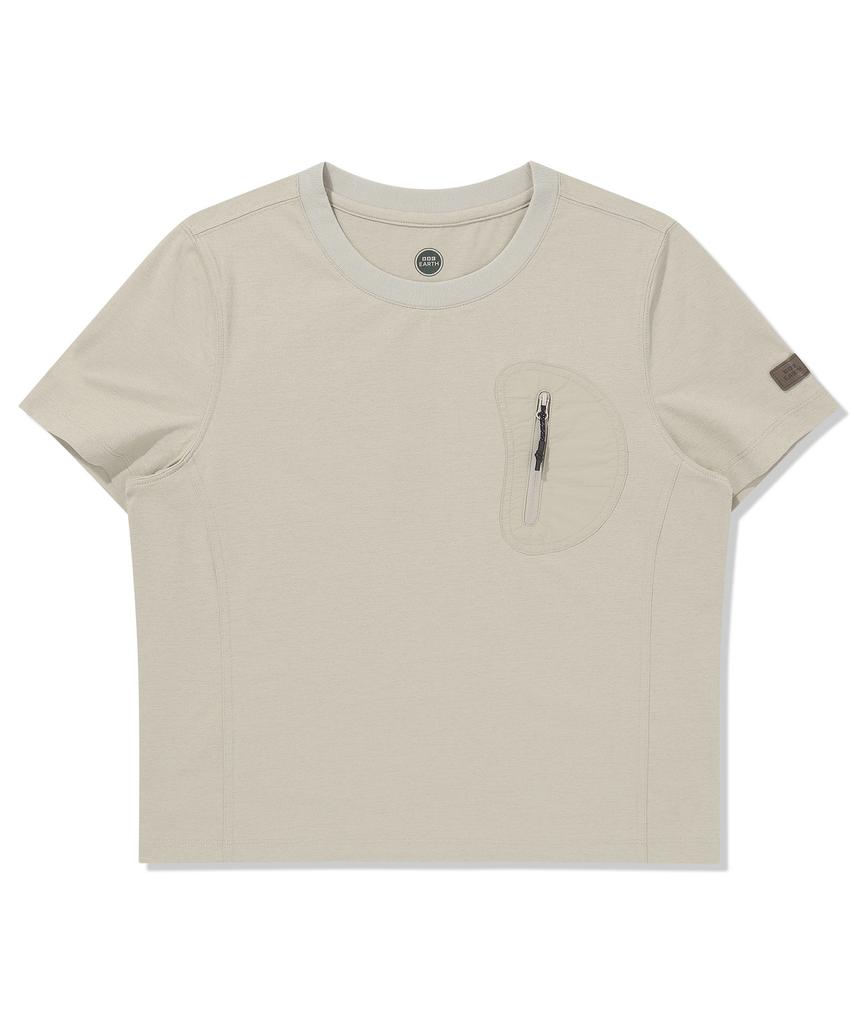 BBC EARTH Women'S Peanut Pocket Tee Beige