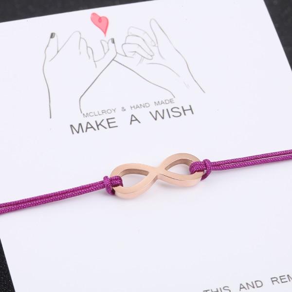 Couples Red Bracelets Women Stainless Steel Beads Infinite Love Black Rope Bracelet Women Weaving Adjust Bracelet For Women Gift