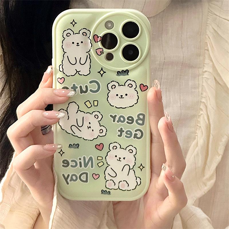 Cartoon Mobile Phone Case for Mate60Pro, iPhone 15Pro & Apple 13; Air Cushion Design, Compatible with Vivo.
