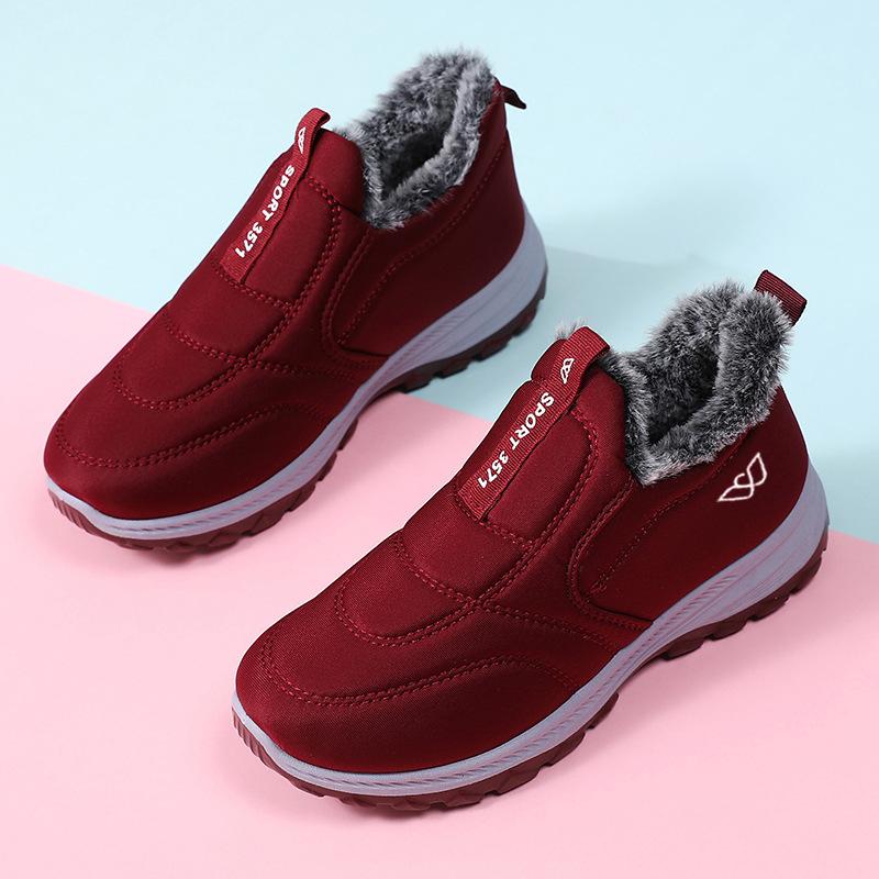 Winter velvet thickened warm middle-aged and elderly mother shoes walking shoes women's non-slip grandma shoes soft-soled women's work shoes