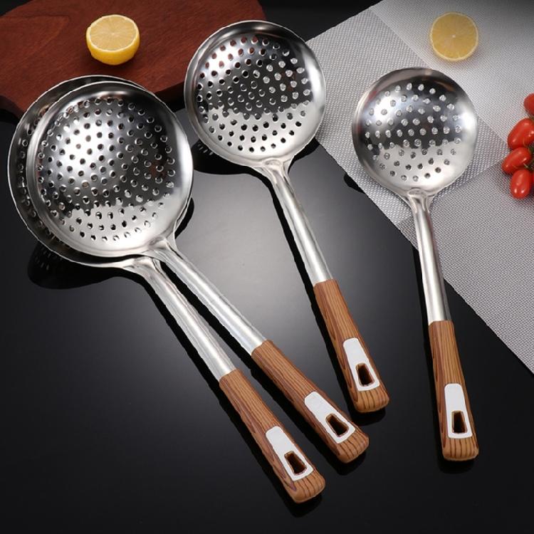 Stainless Steel Strainer Spoon Kitchen Colander Spoon Filter Strainer Food Scoops Perforated Skimmers Colander