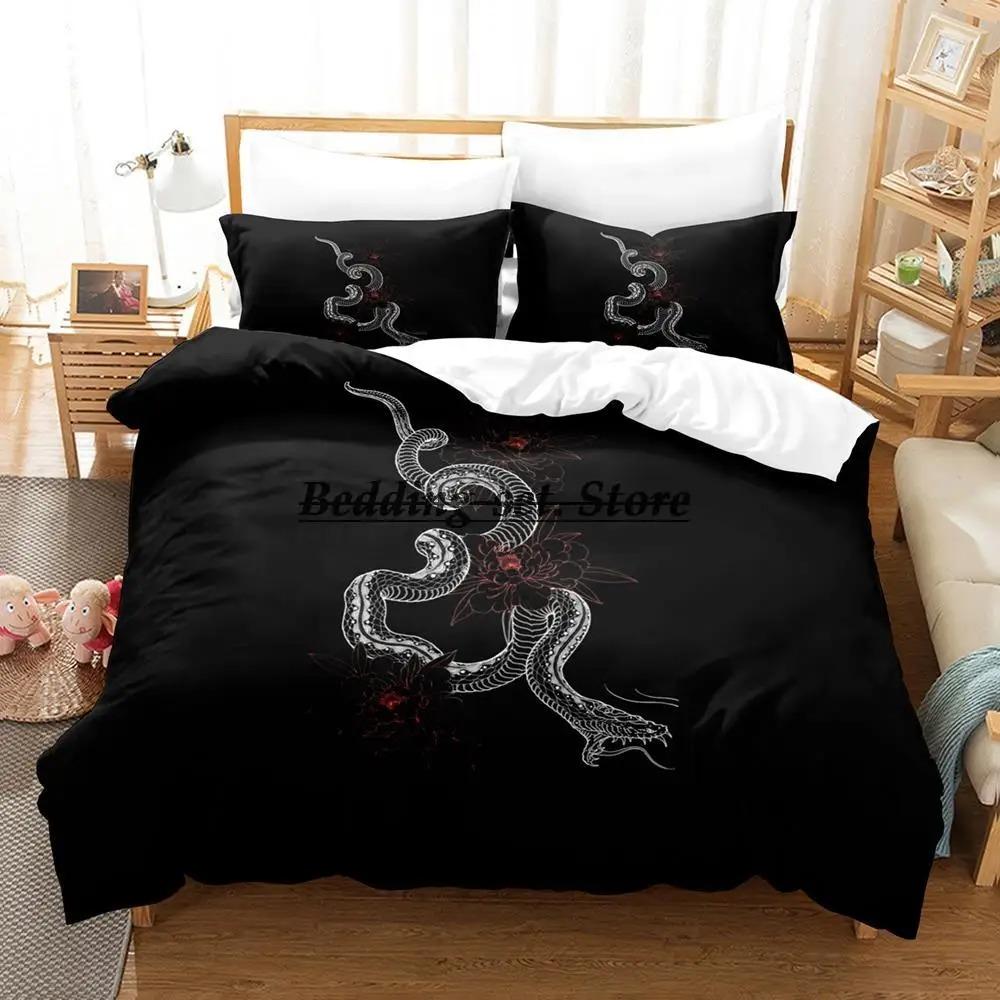 Animal Yinuoda Snake Bedding Set Single Twin Full Queen King Size Bed Set Aldult Kid Bedroom Duvetcover Sets Anime Bed
