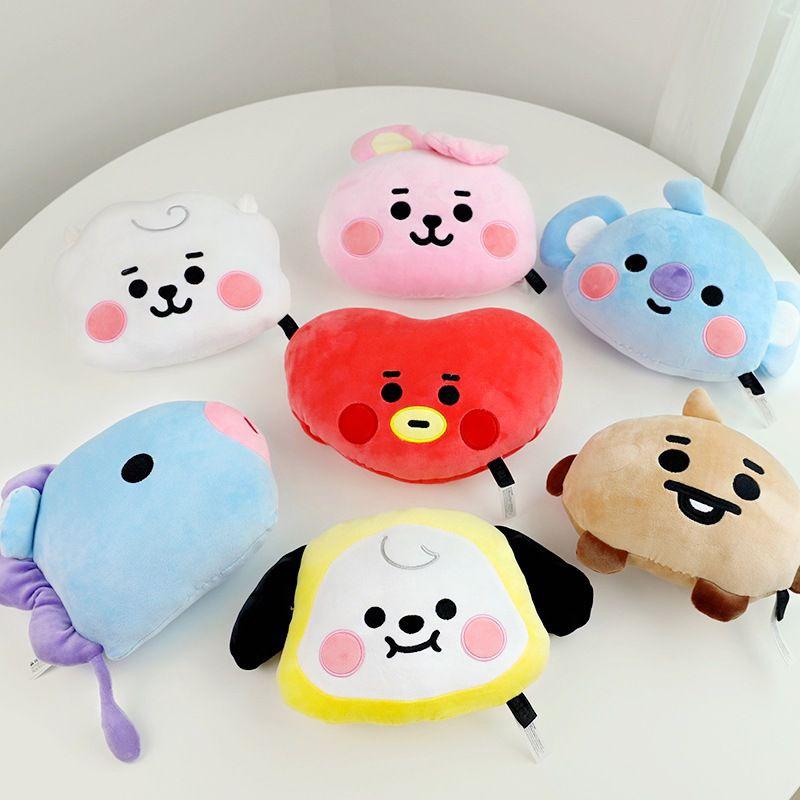 Bt21 Bts Kpop Plush Soft Car Neck Pillows Auto Rest Headrest Cushion Car Pillow