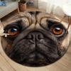 Uroczy pies Okrągły dywanik, Dywanik do salonu, sypialni, na sofę, do pokoju zabaw, Mata podłogowa antypoślizgowa