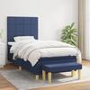 3137131 vidaXL Divan Bed with Mattress Blue 90x200 Cm Fabric