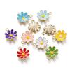 10Pcs/lot Multicolor Daisy Flower Enamel Pendants Cute Necklace Bracelet Pendants For DIY Jewelry Making Decorate  Accessories