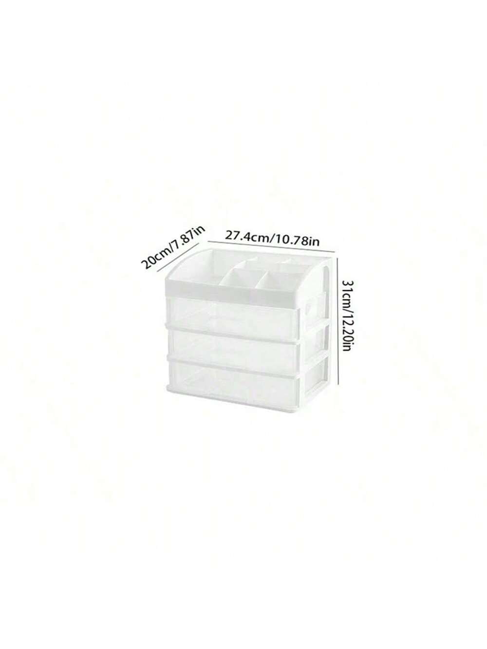 1PC multifunctional transparent plastic desktop storage box, dust-proof and tidy cosmetics multi-layer storage box