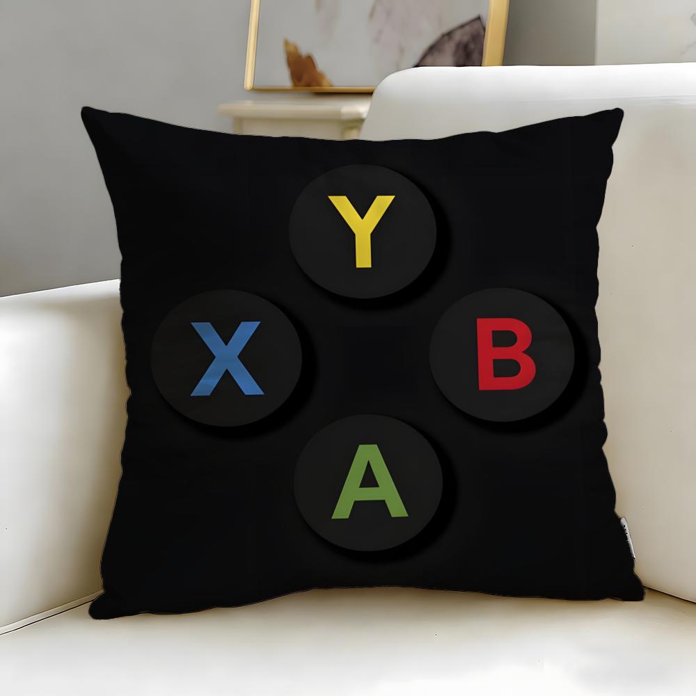 Classic Game Console Xbox Cushion Cover Soft  EasyWash Pillow Case  Versatile for Couch Bed Travel and Office
