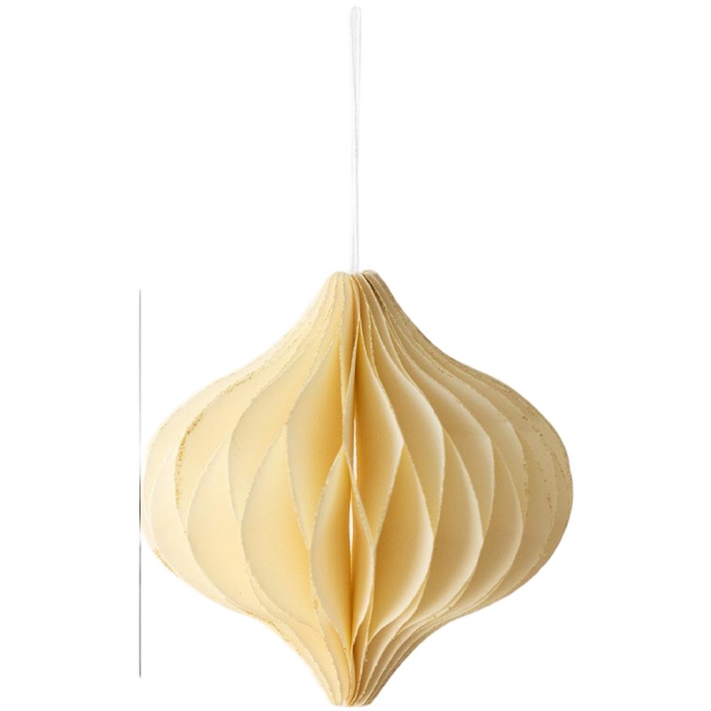 

Набір паперових різдвяних прикрас, Складні підвісні прикраси для ялинки для святкових вечірок, Кремово-білі, зелені, червоні прикраси для святкової ялинки