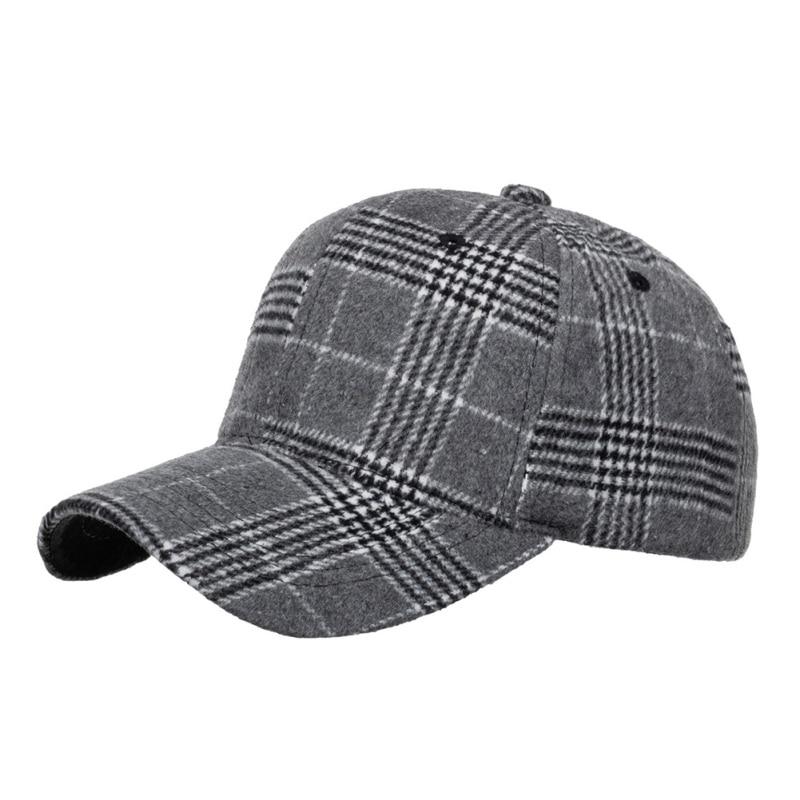 Baseball Caps Classic Plaid Print Comfortable Spring Autumn Winter