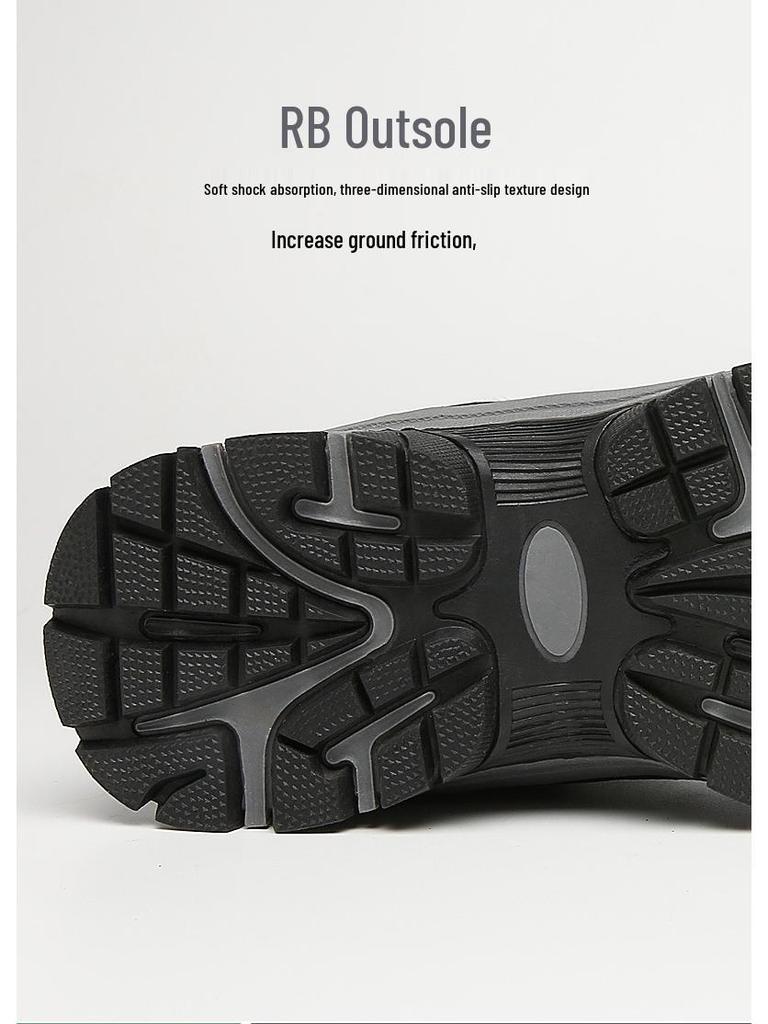 Warm Plush-Lined Winter Cotton Shoes: Casual Sporty Snow Boots for Outdoor Hiking, Ideal for Middle-Aged & Elderly, Available In Large Sizes