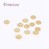 5/6/8mm 18K Gold Plated Brass Filigree Bead Caps Flower Cap For Beads DIY Beading Jewelry Making Supplies 50/100 pcs Wholesale