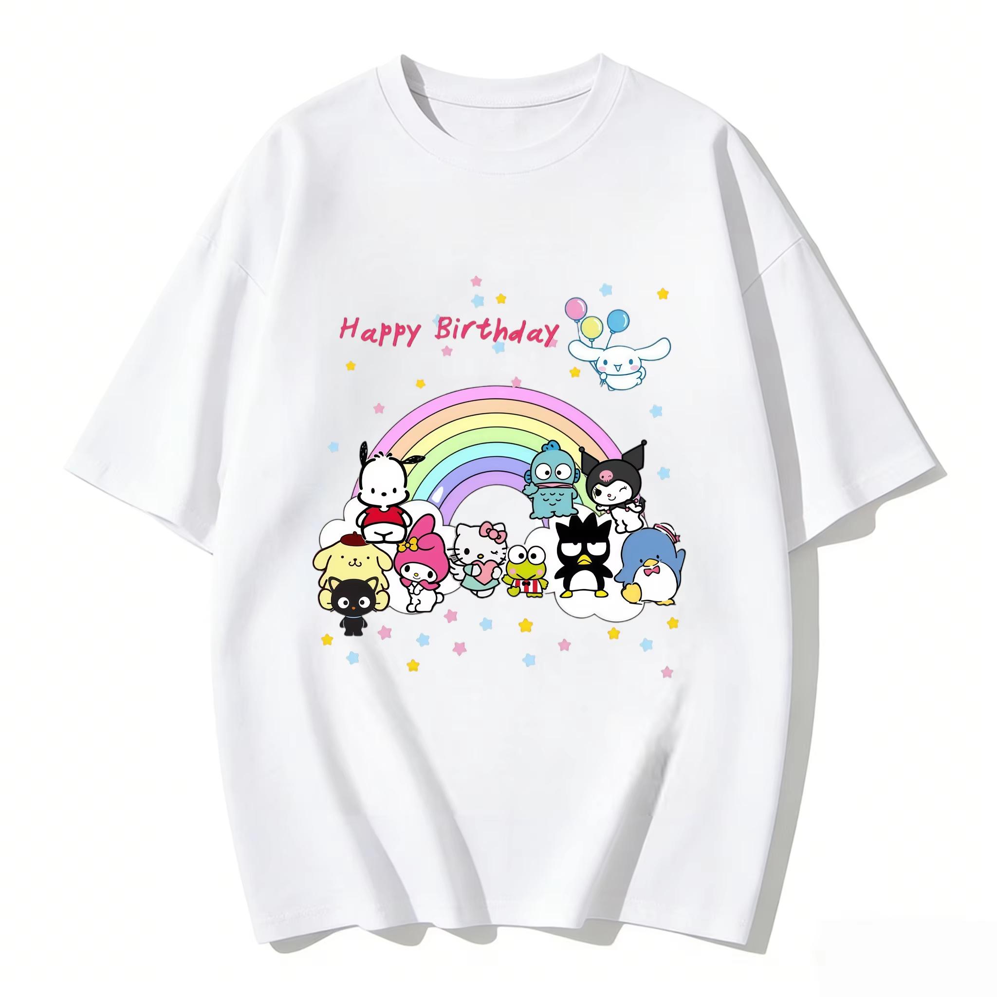 

2026 HelloKitty Tee soft cotton short sleeve crew neck cute print lightweight summer top for Women daily casual wear S
