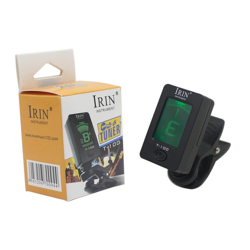 IRIN T-100 Universal Tuner LCD Display for Chromatic Acoustic Guitar Bass Ukulele Guitar