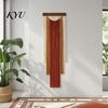 Handmade Cotton Wall Decor Boho Hanging Decor, Hand Woven Tassel Tapestry, Gradient Tapestry for Bedroom Color Fringe Living Room Cafe Decoration