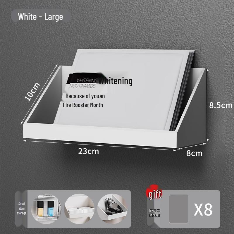 Wall-Mounted Bathroom Mirror Cabinet with Storage for Cosmetics and Lipsticks