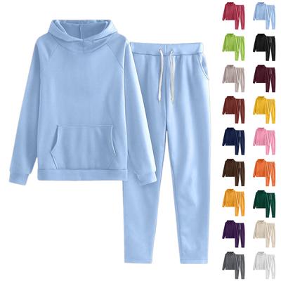 Children's -color Loose Sweatshirt And Sweatpants Casual Sportswear Set