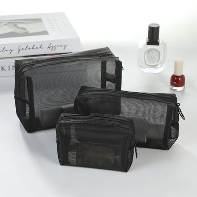 Einfache Make-up-Taschen aus Nylon-Netzgewebe für Damen, Kosmetiktasche, Make-up-Tasche, große Kapazität, wasserdicht, Kulturbeutel, Reise-Kosmetik-Organizer
