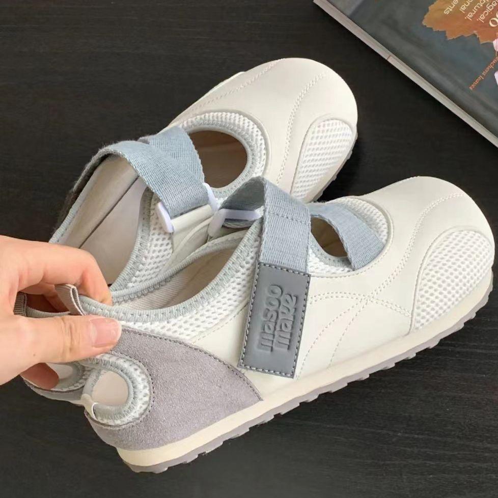 2025 Summer New Puff Shoes Velcro Mary Jane Shoes Flat Fashion Versatile Casual Board Shoes Children
