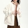 Anta Lifestyle Series Letter Color Block Zipper Hooded Thick Jacket Women Jacket White 162348712-1