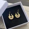 QIUHAN ODM Personalized Ice Out Bling Diamond Earrings 15mm for Kids Custom Name Hoops Earrings