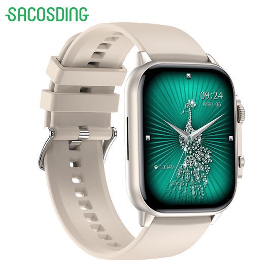 SACOSDING Smartwatch Women 410*502 AMOLED 1.96 Screen Heart Rate Blood Oxygen Bluetooth Call IP68 Waterproof Sports Smart Watch