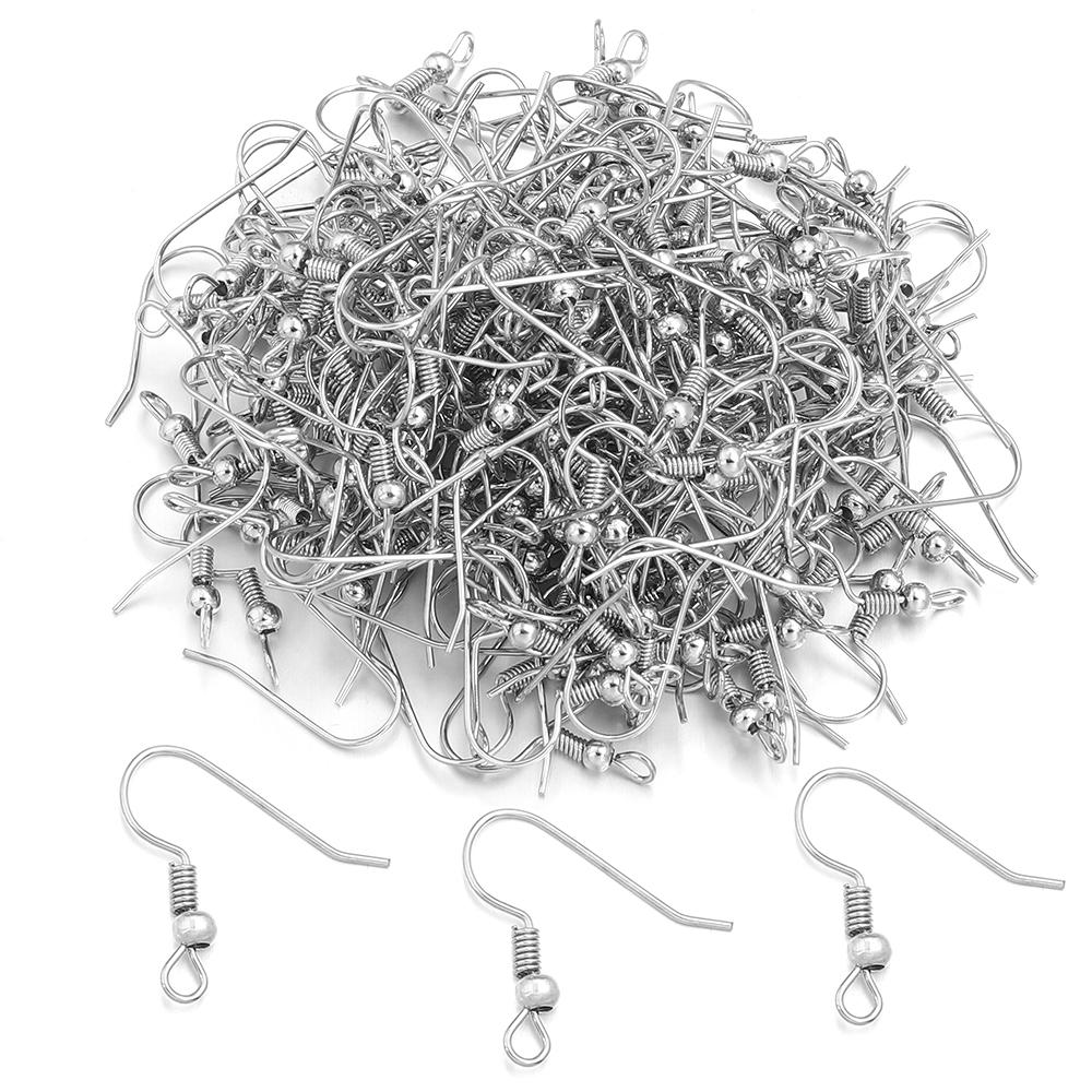 100-200pcs Iron Earring Hooks DIY Earring Findings Earrings Clasps Ear Hooks Earring Wires For Jewelry Making Supplies Wholesale