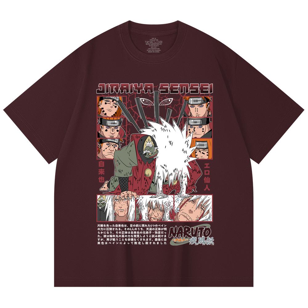 

230 Gsm 100% Cotton Naruto V5 Jiraiya Print Unisex Heavy Cotton T Shirt 2XL